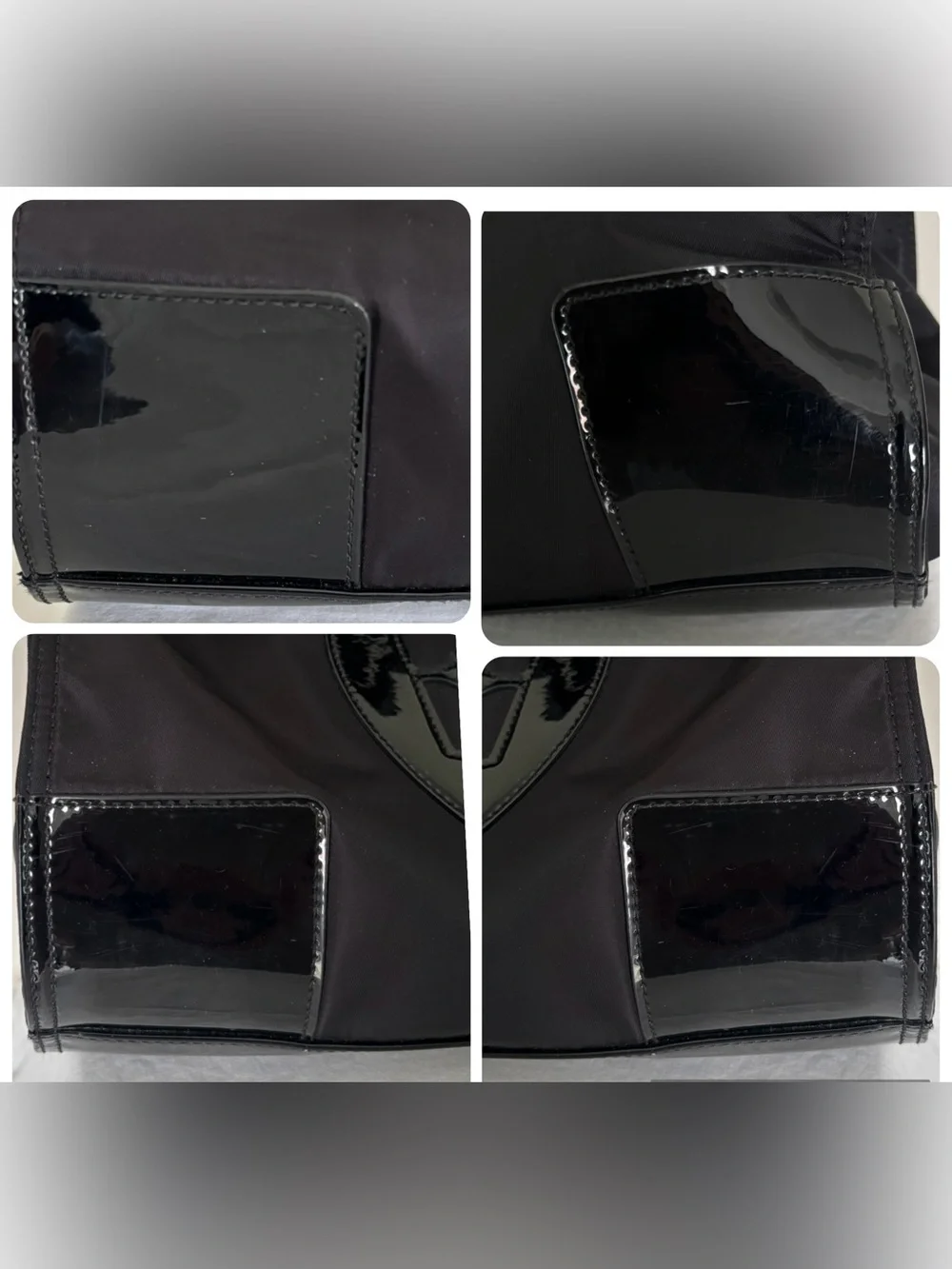 Tory Burch Ella black nylon & leather large tote